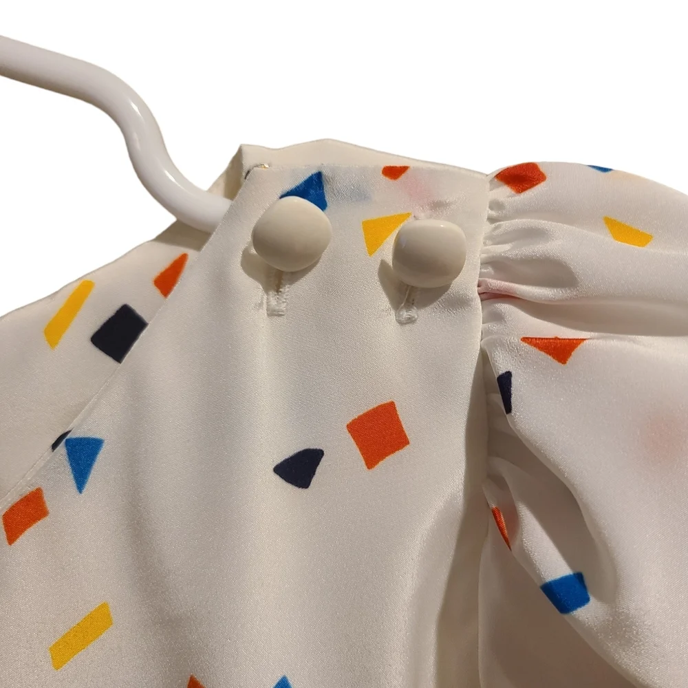 Vintage Liz Claiborne Confetti Petal Sleeve Dress - Picture 4 of 10